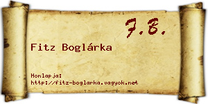 Fitz Boglárka névjegykártya